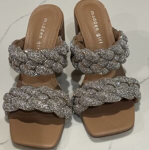 Madden Girl Silver Braided Women's Holiday Shoes